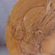Plaster medallion, high relief, yellow ochre patina, representing the Roman divinity Ceres