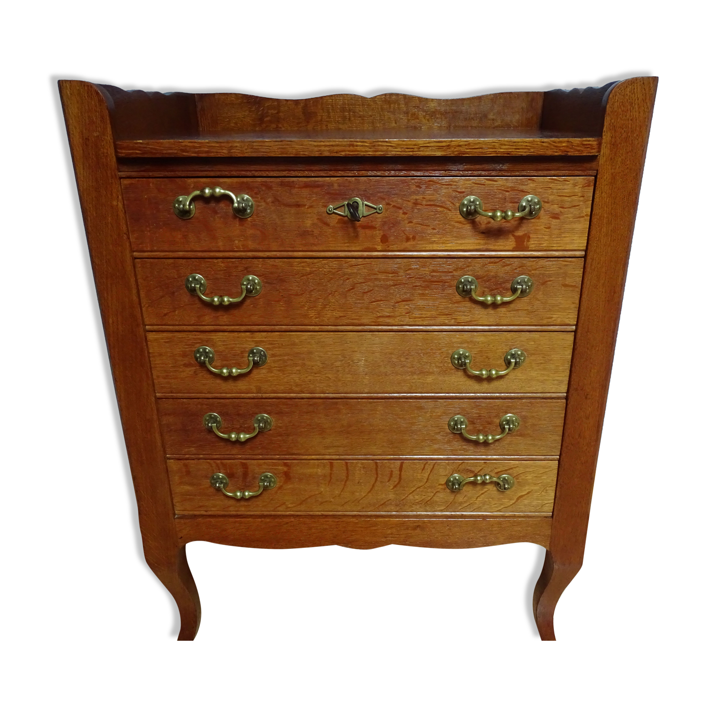 Old oak silversmith cabinet