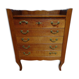 Old oak silversmith cabinet