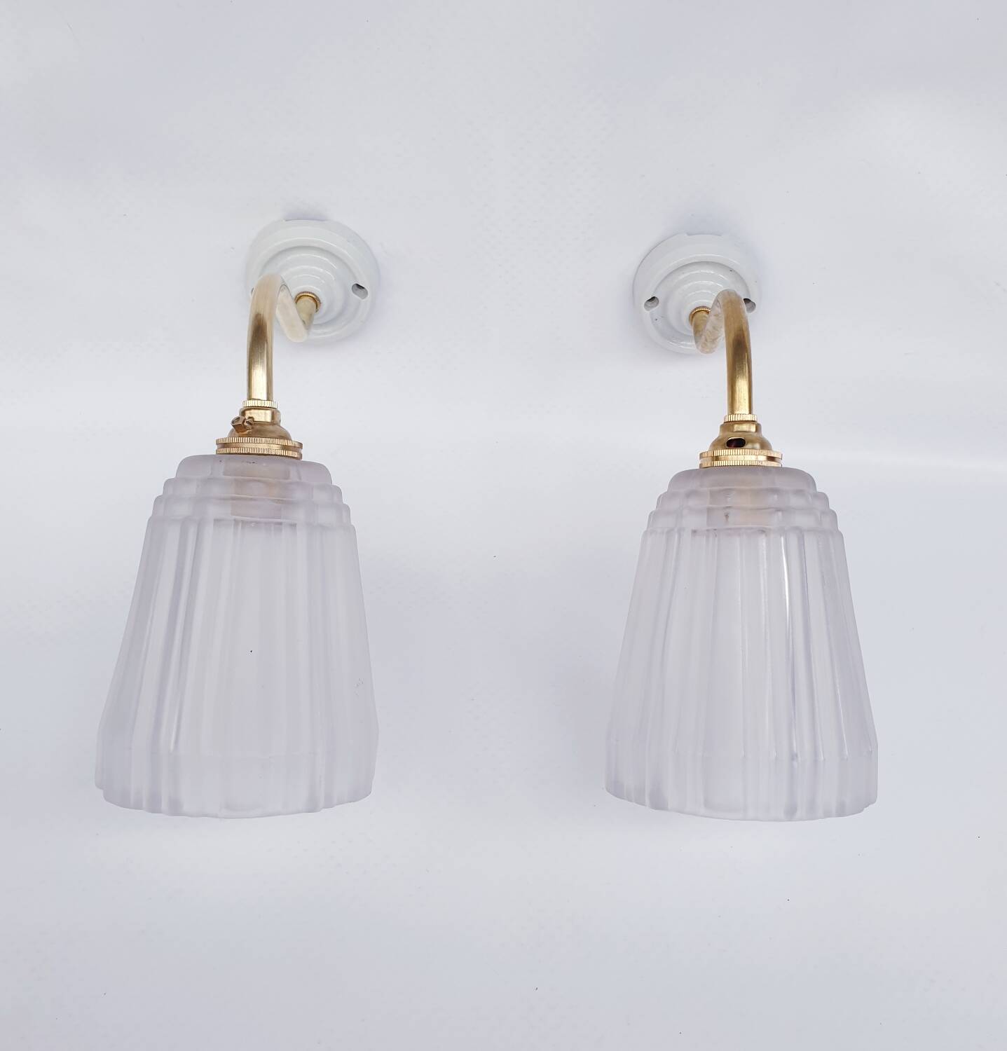 Antique art deco wall lights