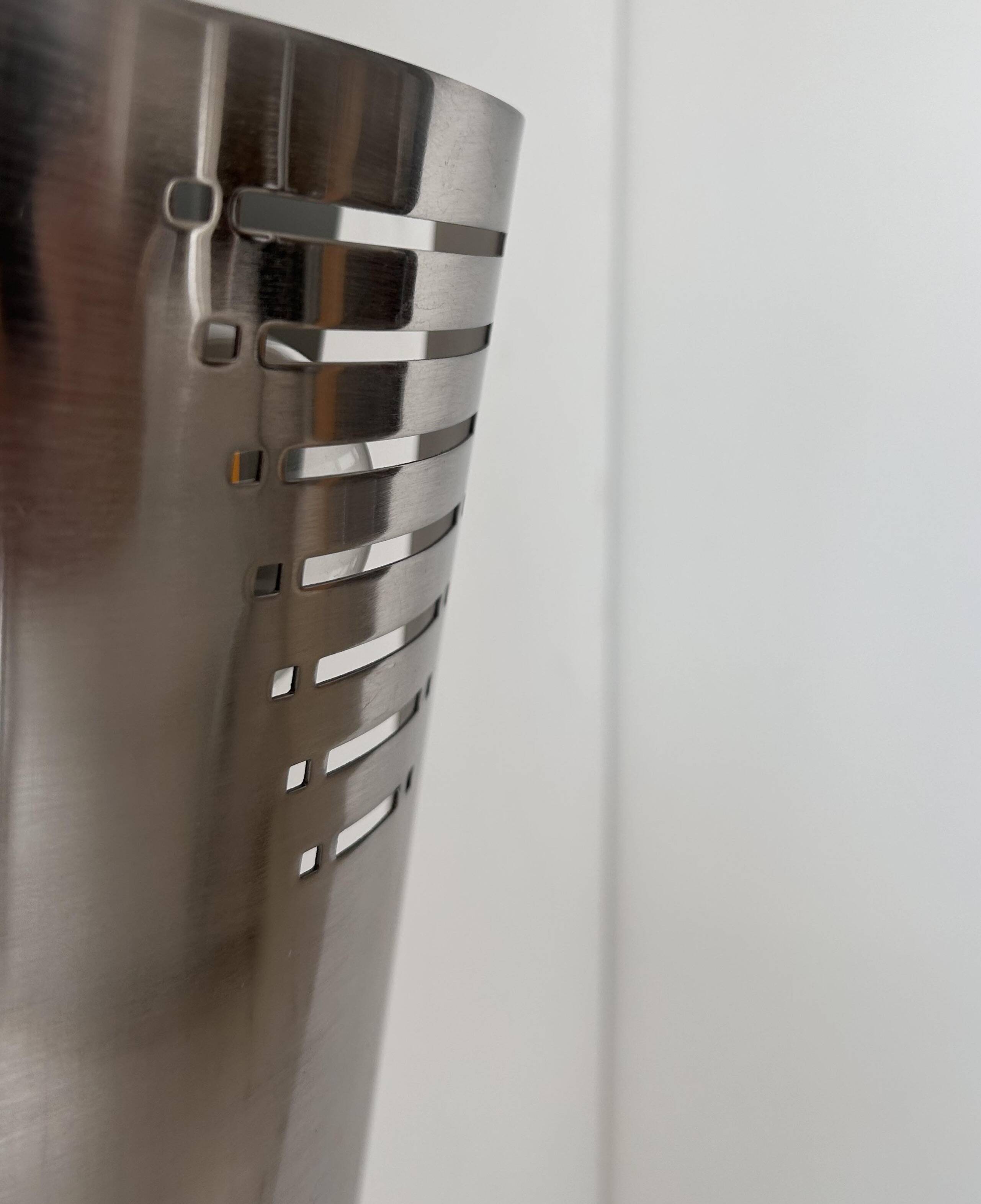 Vintage brushed metal wall lamp, Germany 1980s