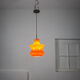 Mid-century orange glass pendant lamp