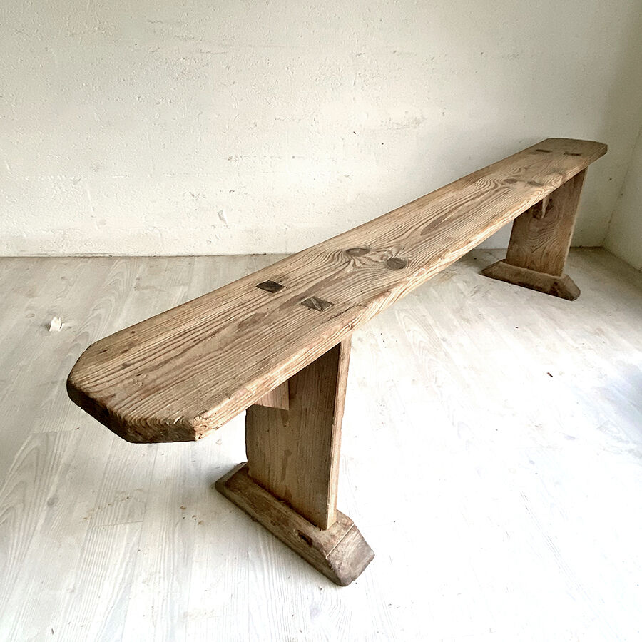 Massive old wooden bench