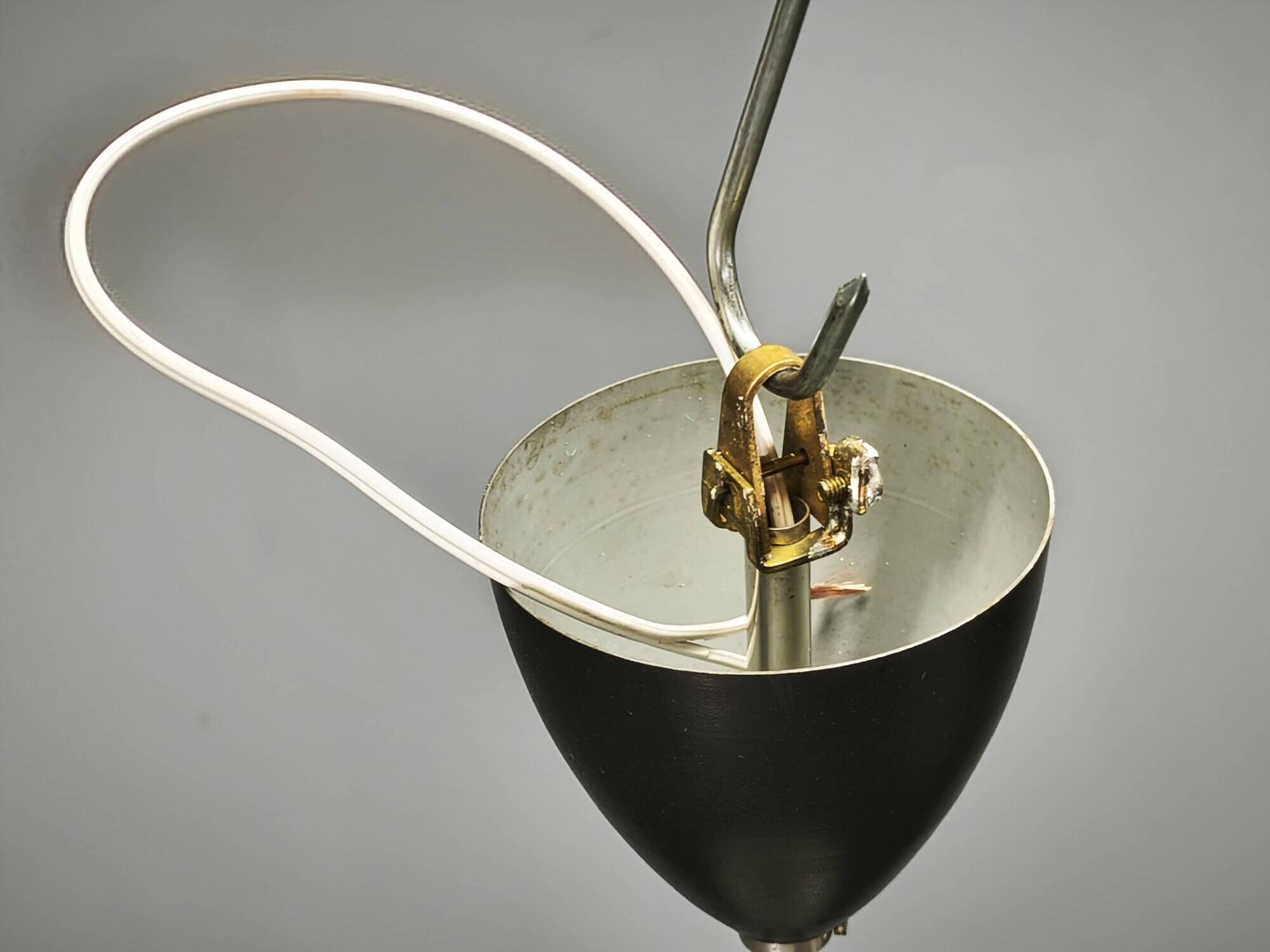 Pair of Space Age Opaline Glass Pendants, Czechoslovakia, 1970s