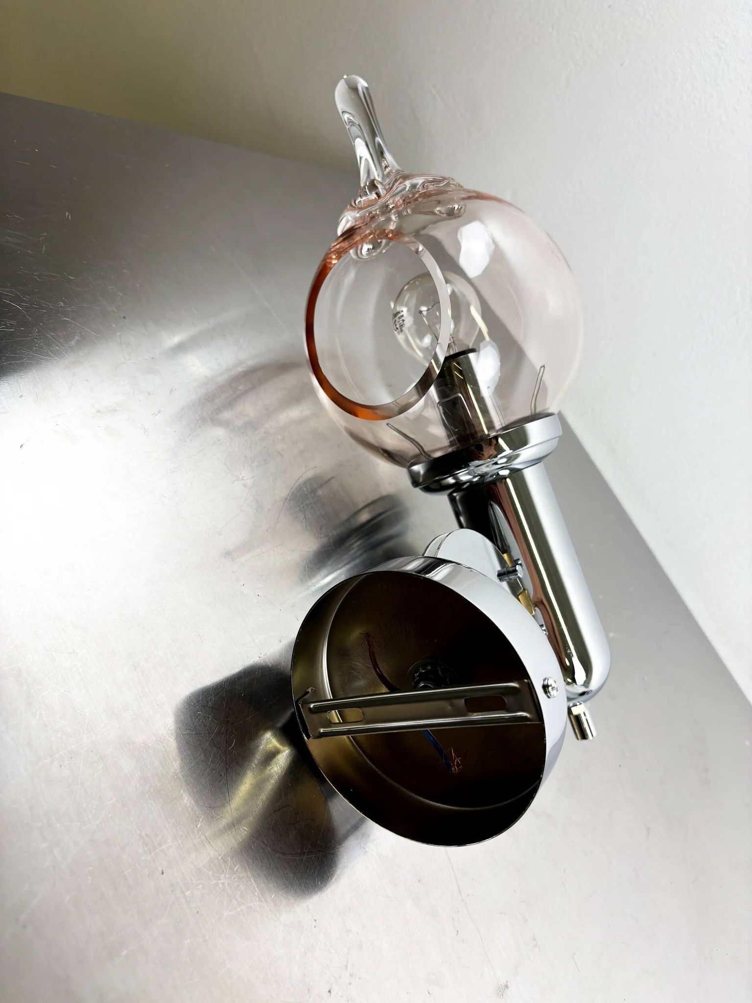 Toni Zuccheri drop shaped wall sconce, Murano glass, Italy 1970s