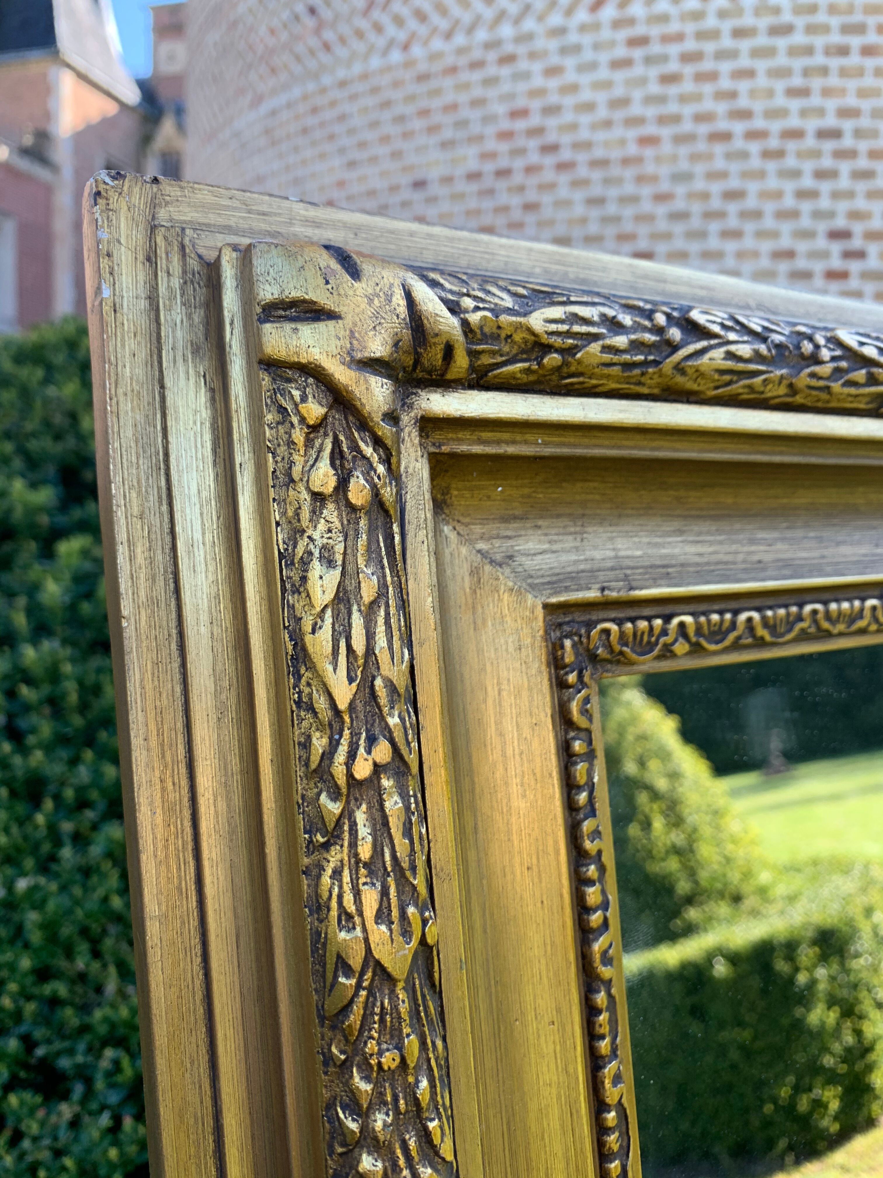 Miroir ancien doré 159x104cm
