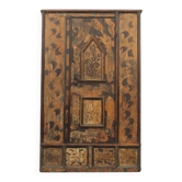 18th century folk art painted bridal cabinet
