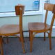 Lot de 6 chaises de bistrot bar en bois