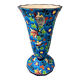 Enamel cornet vase from Longwy XXth shower foot