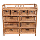 Vintage rattan chest of drawers