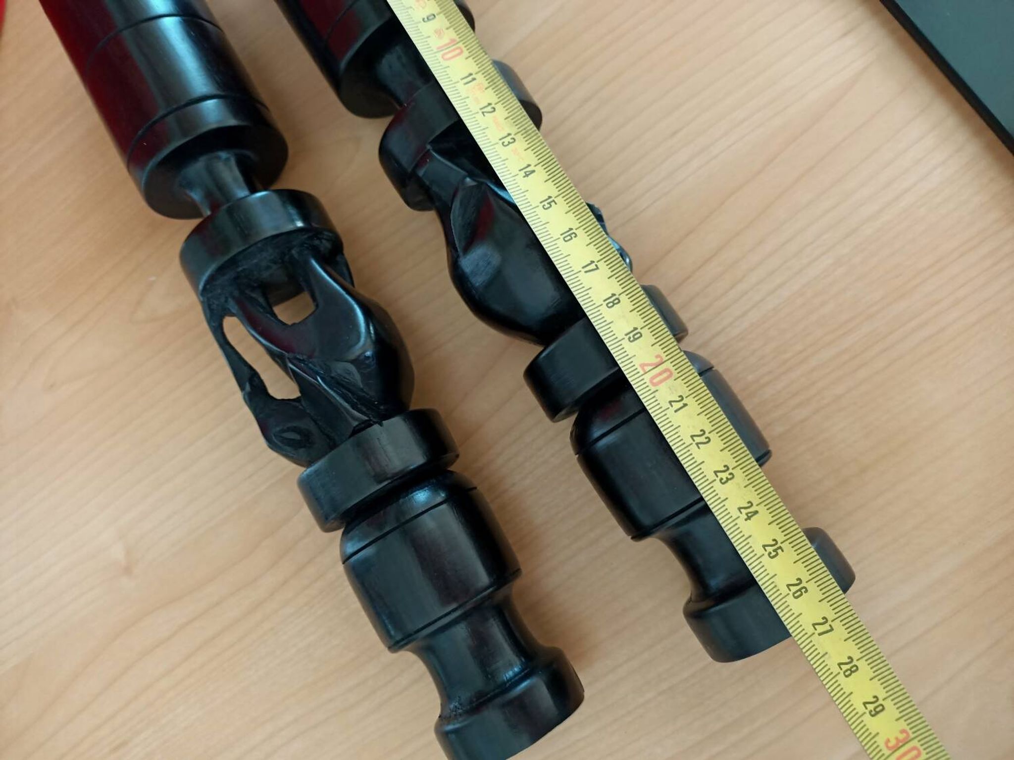 Vintage ebony candlesticks