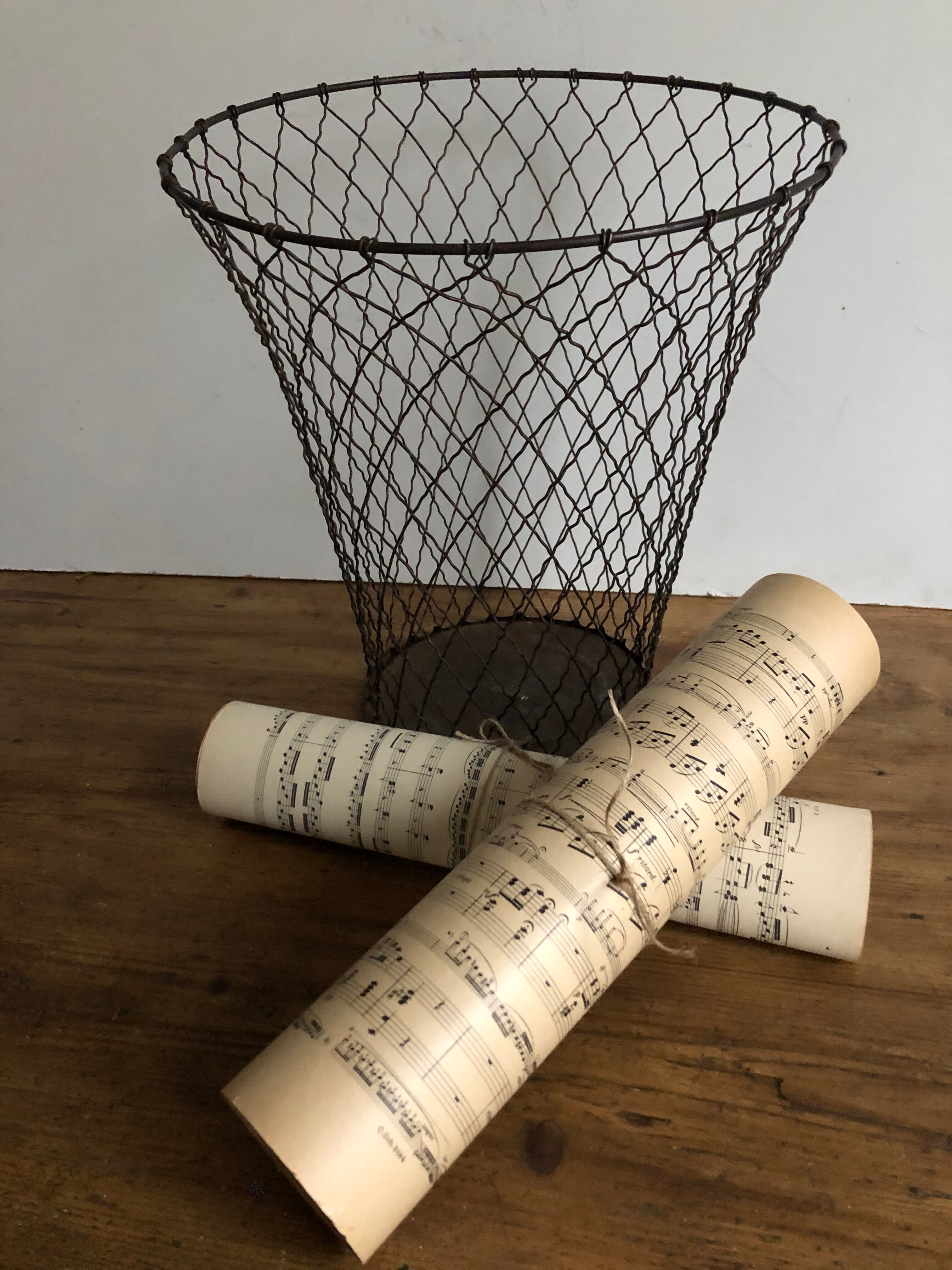 Woven yarn paper basket, office accessory