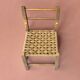 Chaise pour enfant vintage en corde et bois
