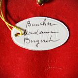 Miniature portrait of Madame Bergeret by Bouchet, hand-painted gouache, 19th century