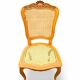 6 Louis XV style chairs in cherry wood and cane