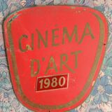 Brass art cinema plaque