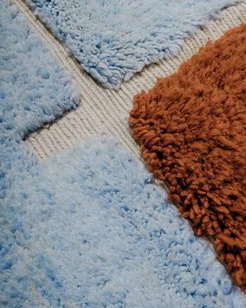 handmade natural wool rug 2x3m