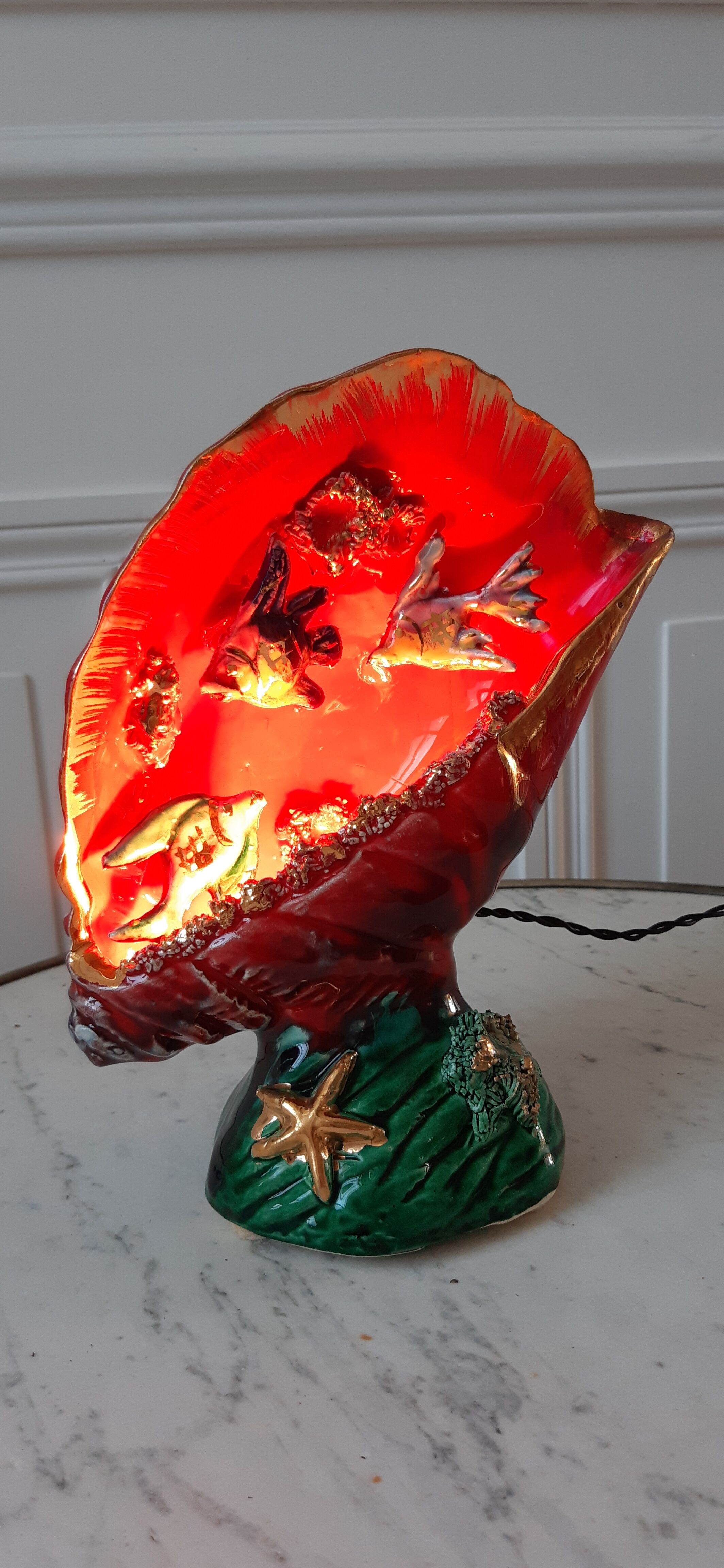 Shell lamp Vallauris years 60-70