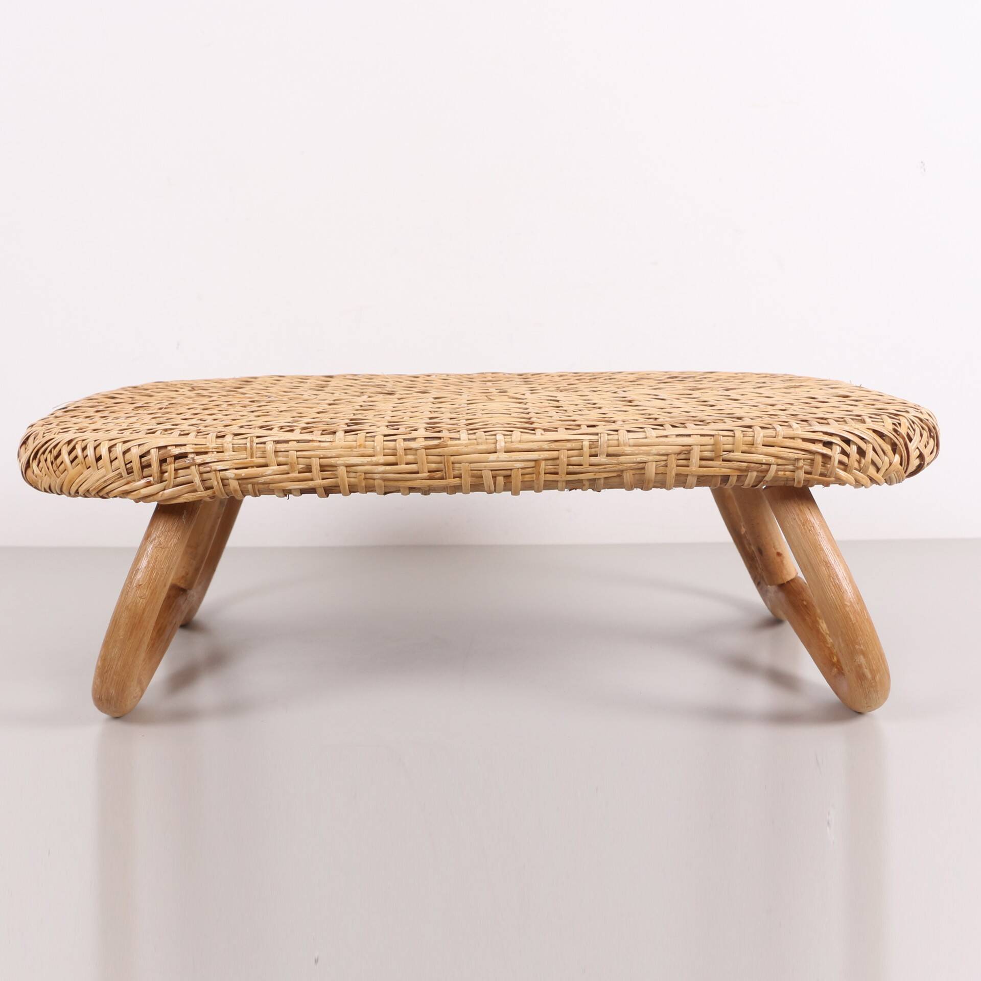 Natural Foldable Rattan Coffee Table 60x40x20 cm, Bed Tray, Lap Desk