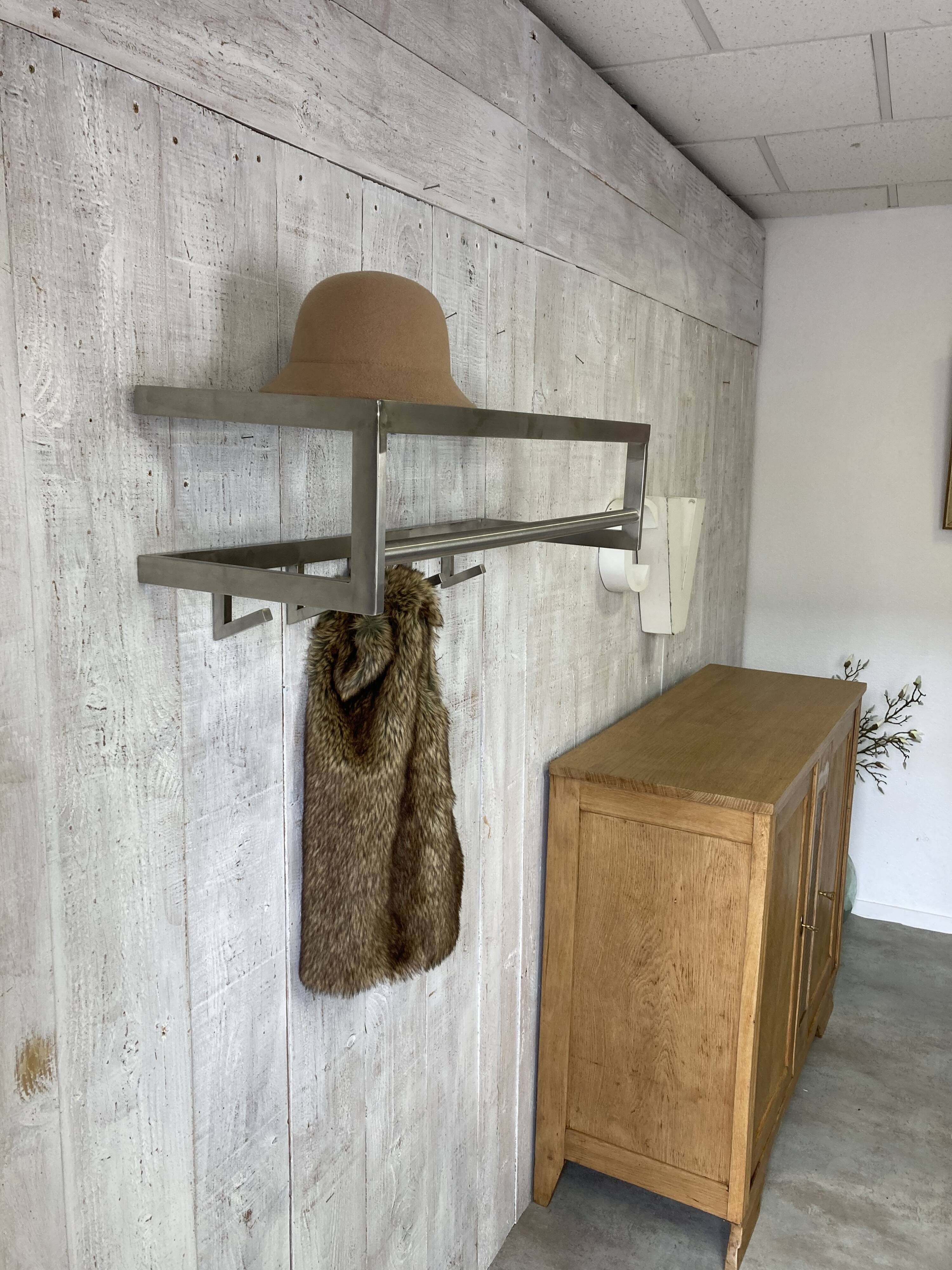 80's stainless steel coat rack