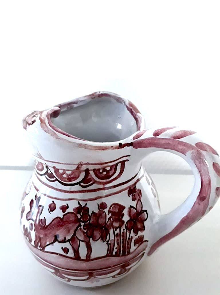 Pitcher Alfal alcobaça Portugal earthenware