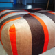 Pouf velour year 70s vintage very good condition
