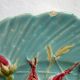 Art Nouveau splash plate signed Sarreguemines, The rosehies