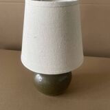 Small old enamelled sandstone lamp