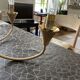 Brass and glass chandelier year 70