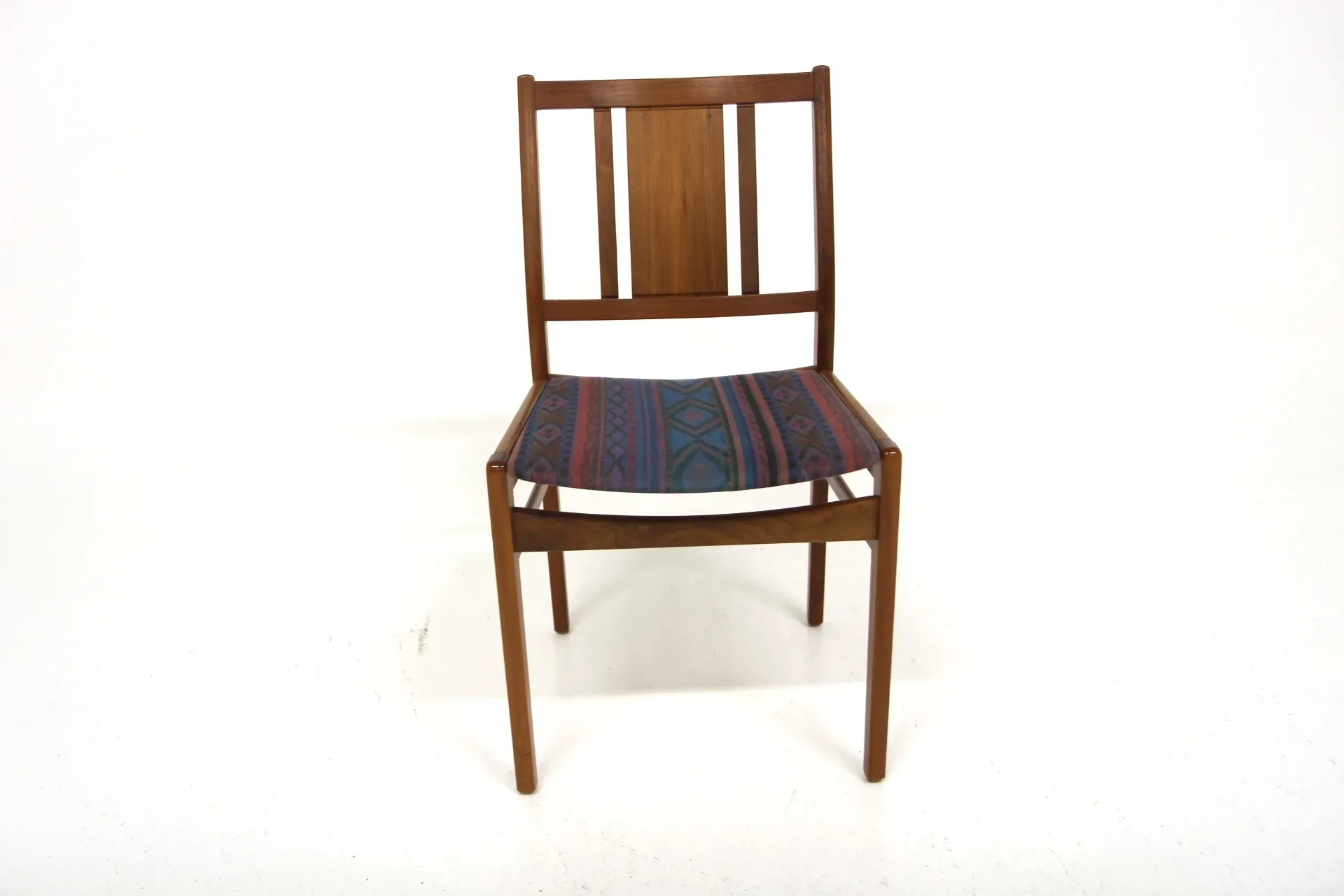 Set of 4 Scandinavian walnut chairs, Sweden, 1960.