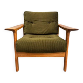 Vintage oak lounge chair, 1960s