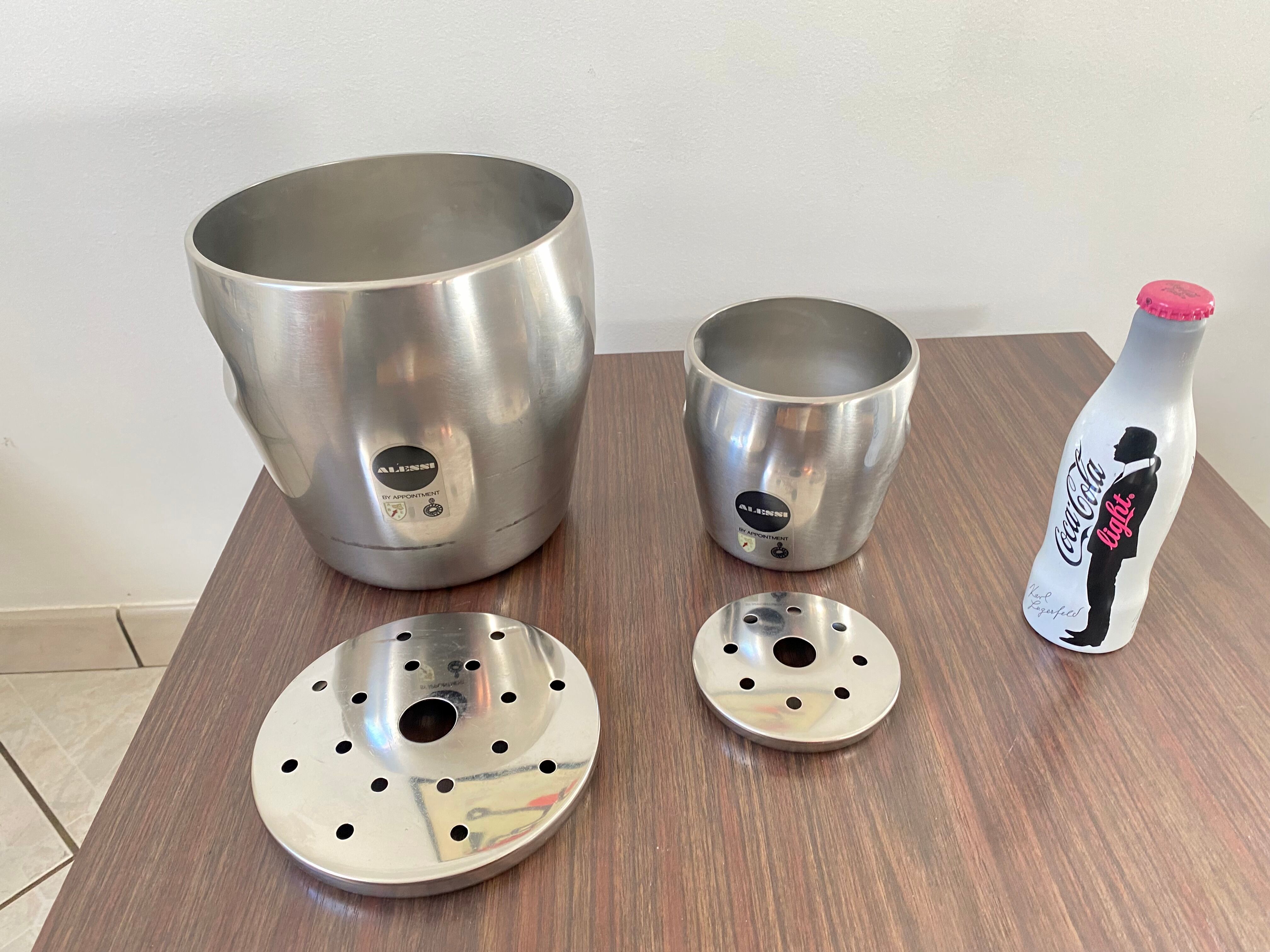 Champagne bucket 872 and ice bucket 871 edition alessi design luigi massoni & carlo mazzeri