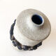 German ceramic vase with blue interior, 1970s