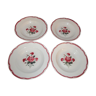 4 assiettes creuses en porcelaine opaque badonviller