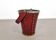 Mid-century Spanish waste bin | Leather and brass
