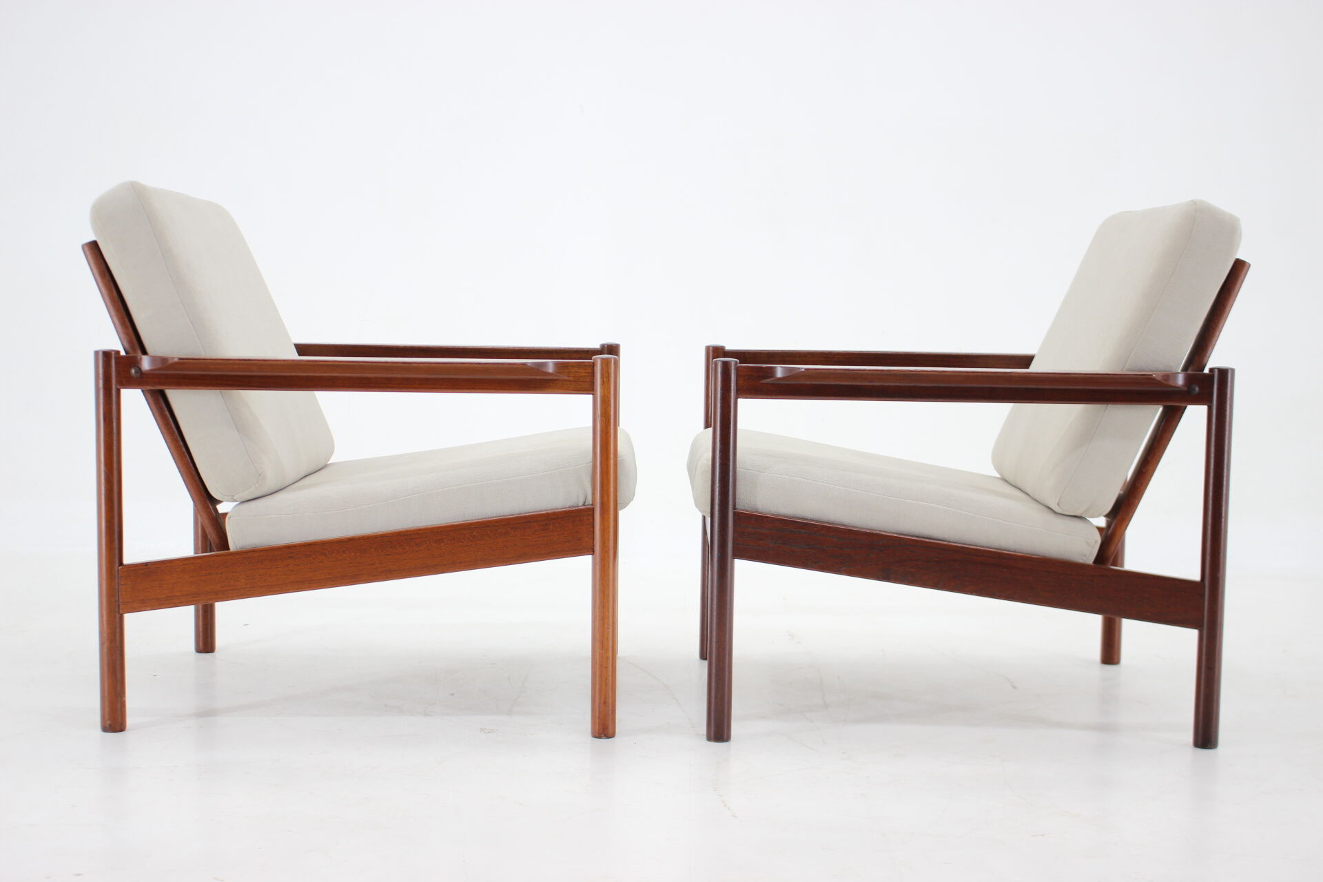 1960s Kai Kristiansen Model KK161 Pair of Teak Armchairs for Magnus, Denmark