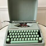 Machine à écrire vert menthe hermes baby made in switzerland