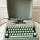 Mint green typewriter hermes baby made in switzerland