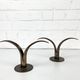 Pair of Lily brass candle holders, Ystad Metall, Sweden, design Ivar Ålenius Björk