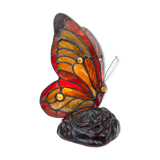 Stained glass butterfly lamp