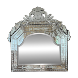 Grand miroir vénitien – 115 x 100 cm – Excellent état