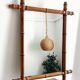 Art Nouveau Faux Bamboo Mirror, 65cm / 25.8", Handmade, Wood, C. 1900