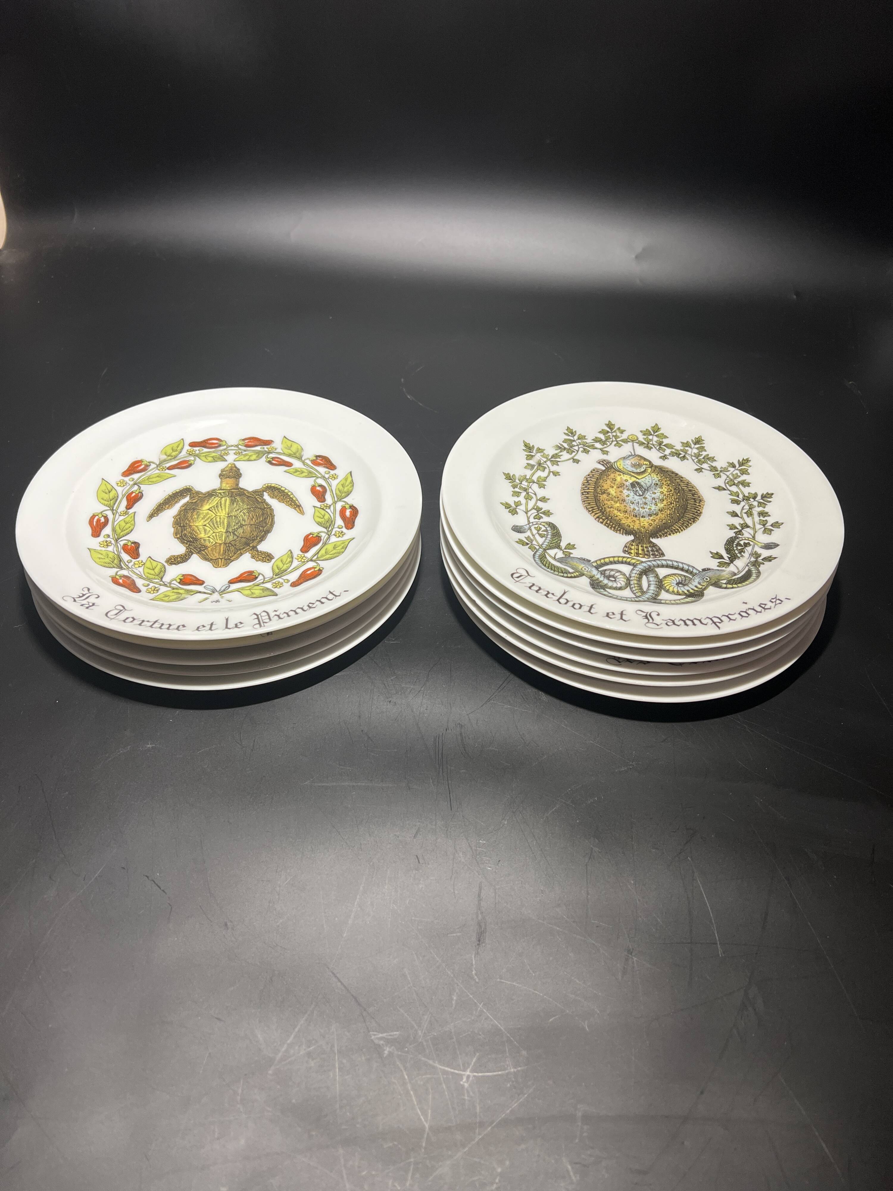 Service of 11 Auteuil porcelain plates