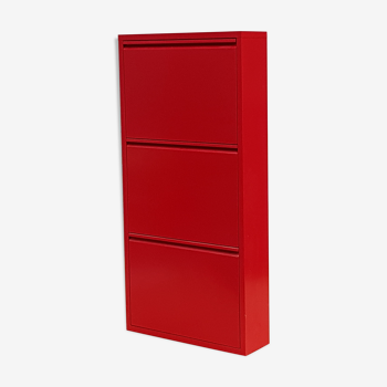 Armoire de rangement chaussures mztal rouge