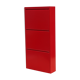 Red metal shoes storage cabinet