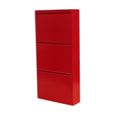 Red metal shoes storage cabinet