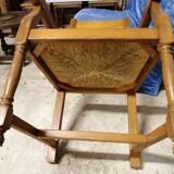 Country armchair in solid oak