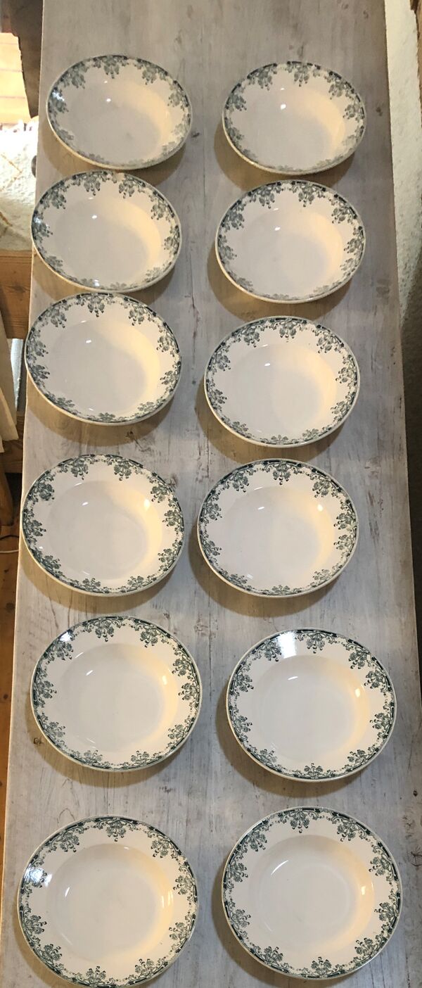 12 assiettes creuses Sarreguemines