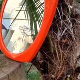 Miroir vintage orange années 70
