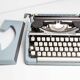 Sky Blue Brother Typewriter from 1980